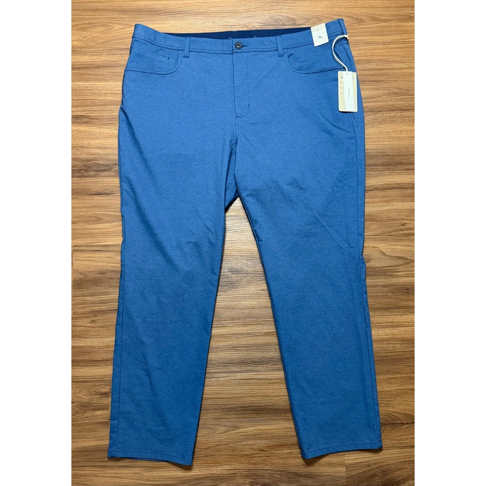 Tommy Bahama IslandZone On Par 5 Pocket Pants Blue Heather Sz 44x32 Golf Stretch